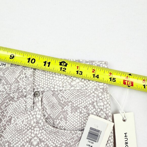 Aritzia Denim Forum Women The Lola Snake Print Light Brown Skinny Crop Jeans 29W - Picture 11 of 12